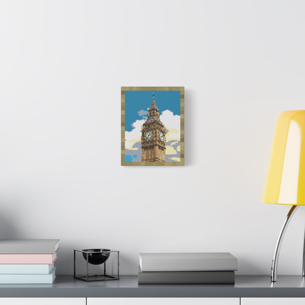 Big Ben Pixel-Style Matte Canvas Print