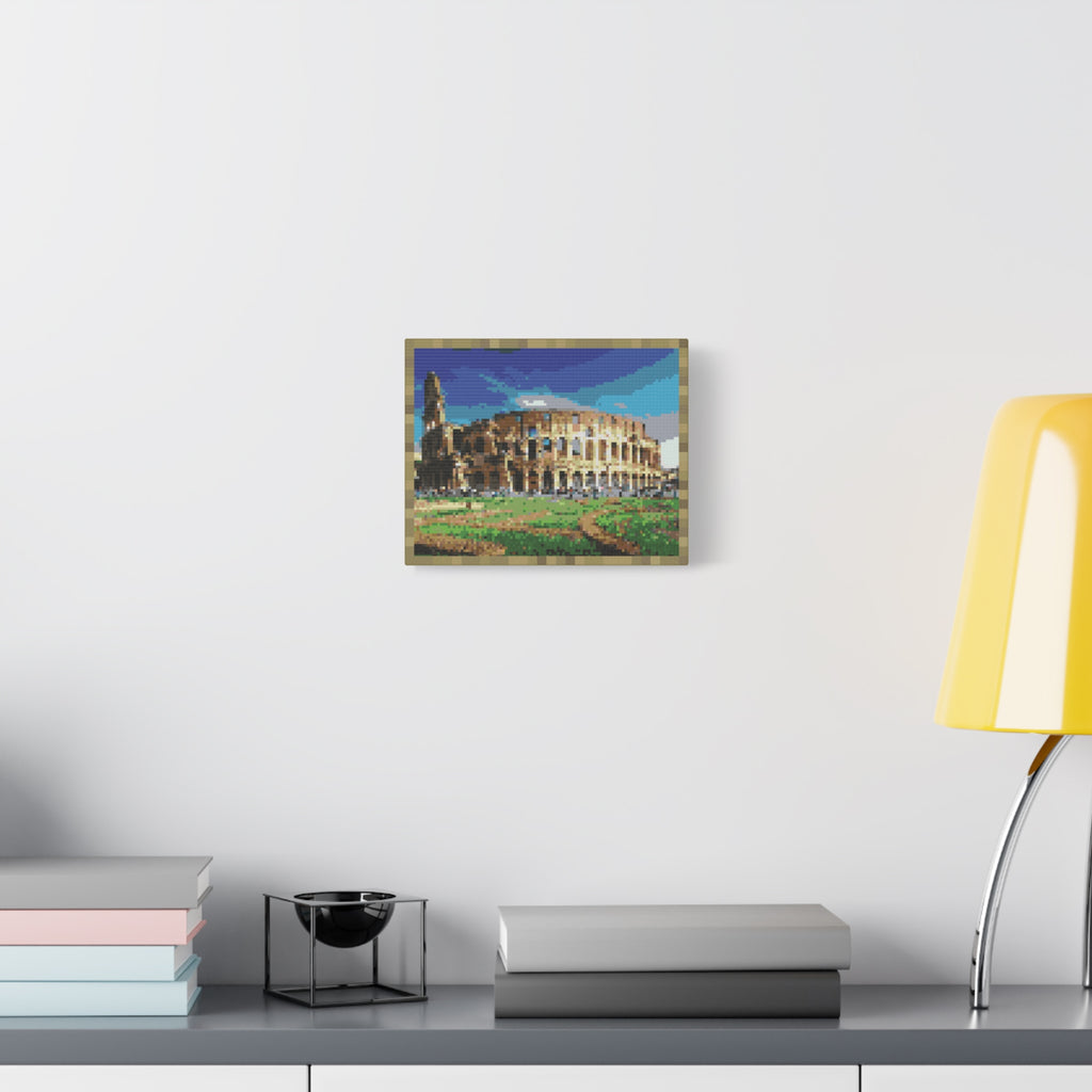 Colosseum Pixel-Style Matte Canvas Print