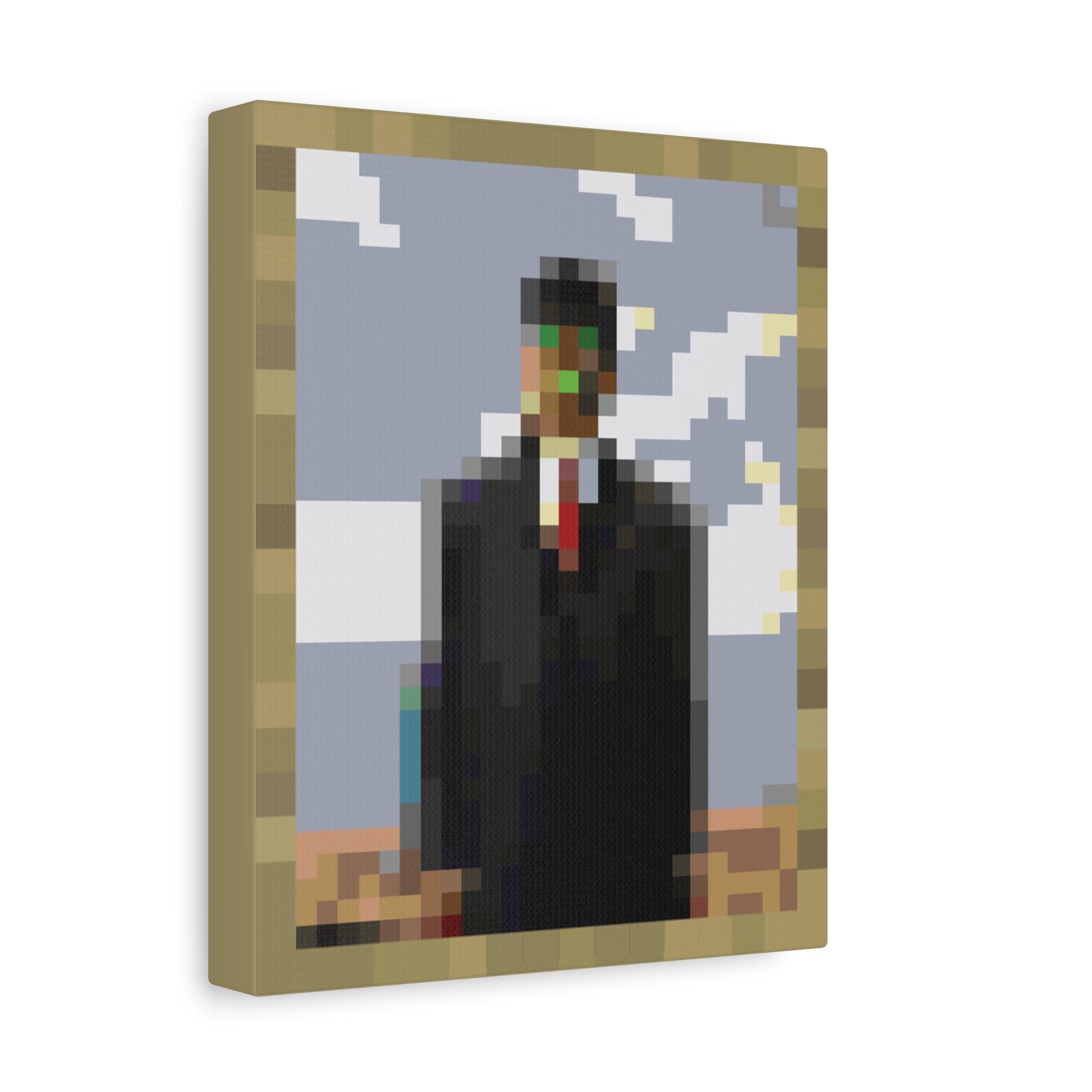 The Son of Man Pixel-Style Matte Canvas Print
